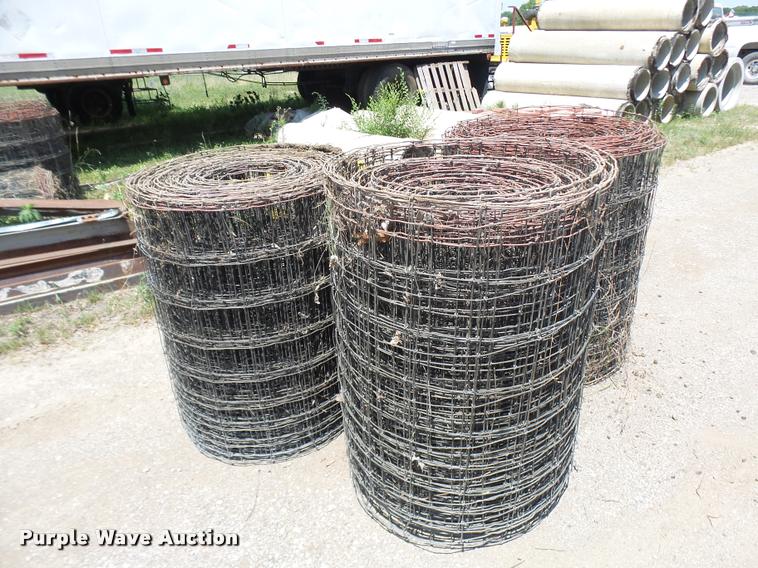 image for item K1878 (8) Red woven wire fence