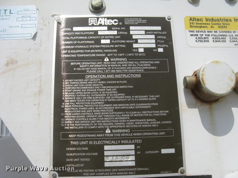 image for item L2311 2007 International 7300 bucket truck