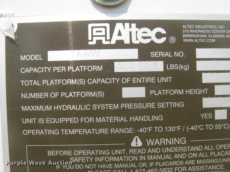 image for item L2311 2007 International 7300 bucket truck