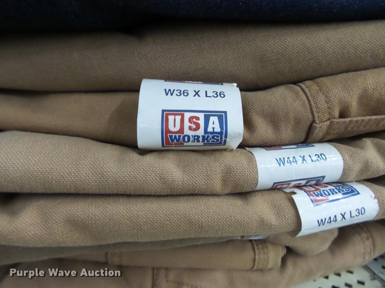 image for item DC6851 Approx 262 pairs of mens jeans, overalls, painters pants and brown duck pants