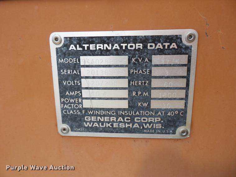 image for item DD1711 Generac 94A02882-S generator