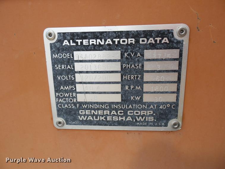 image for item DD1711 Generac 94A02882-S generator