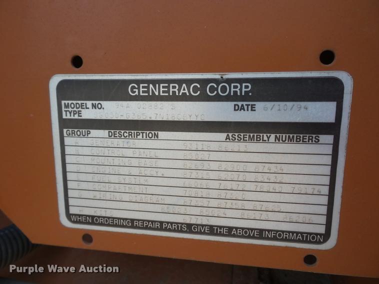 image for item DD1711 Generac 94A02882-S generator
