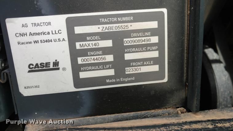image for item DA5742 2011 Case IH Maxxum 140 Limited series MFWD tractor