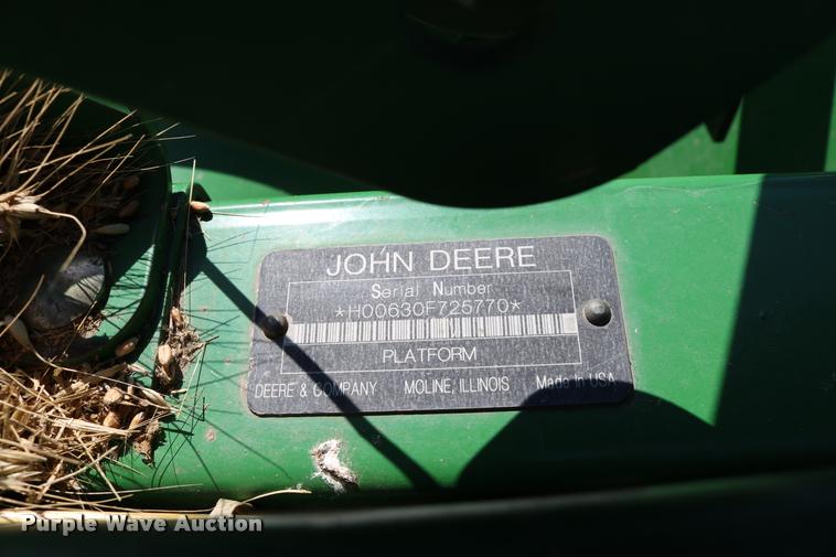 image for item DB9288 2008 John Deere 630F flex head