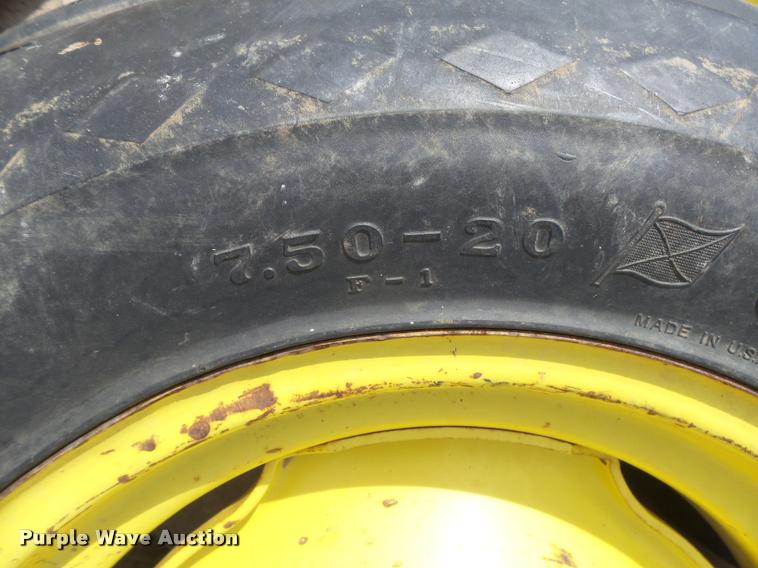 image for item DE9116 (4) 7.50-20 tires and wheels