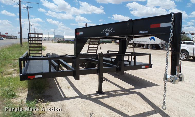 image for item DL9090 2015 KW&F swather trailer