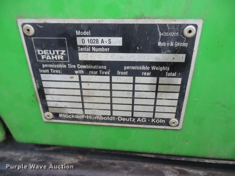 image for item G1339 Deutz Allis 7145 MFWD tractor