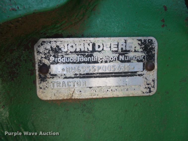 image for item K7529 1990 John Deere 4955 MFWD tractor