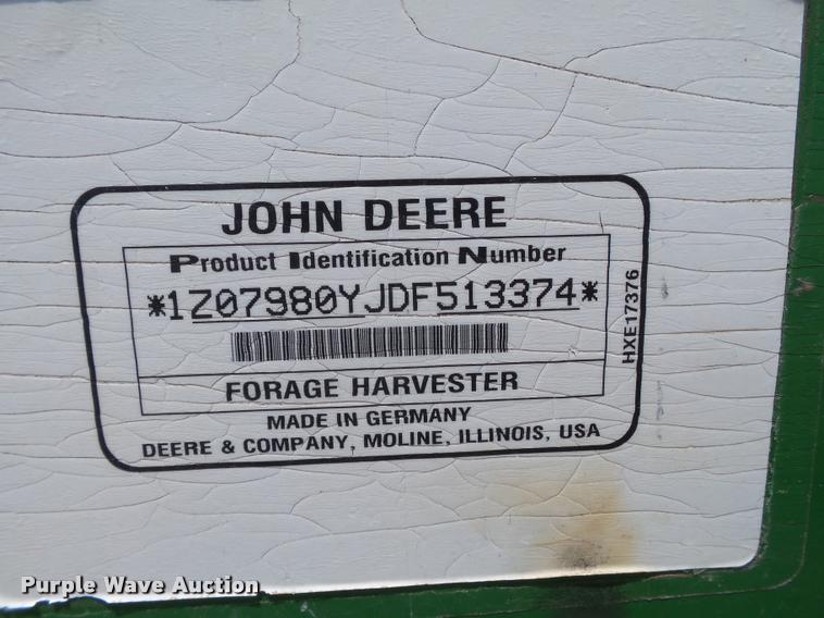 image for item L6649 2014 John Deere 7980 forage harvester