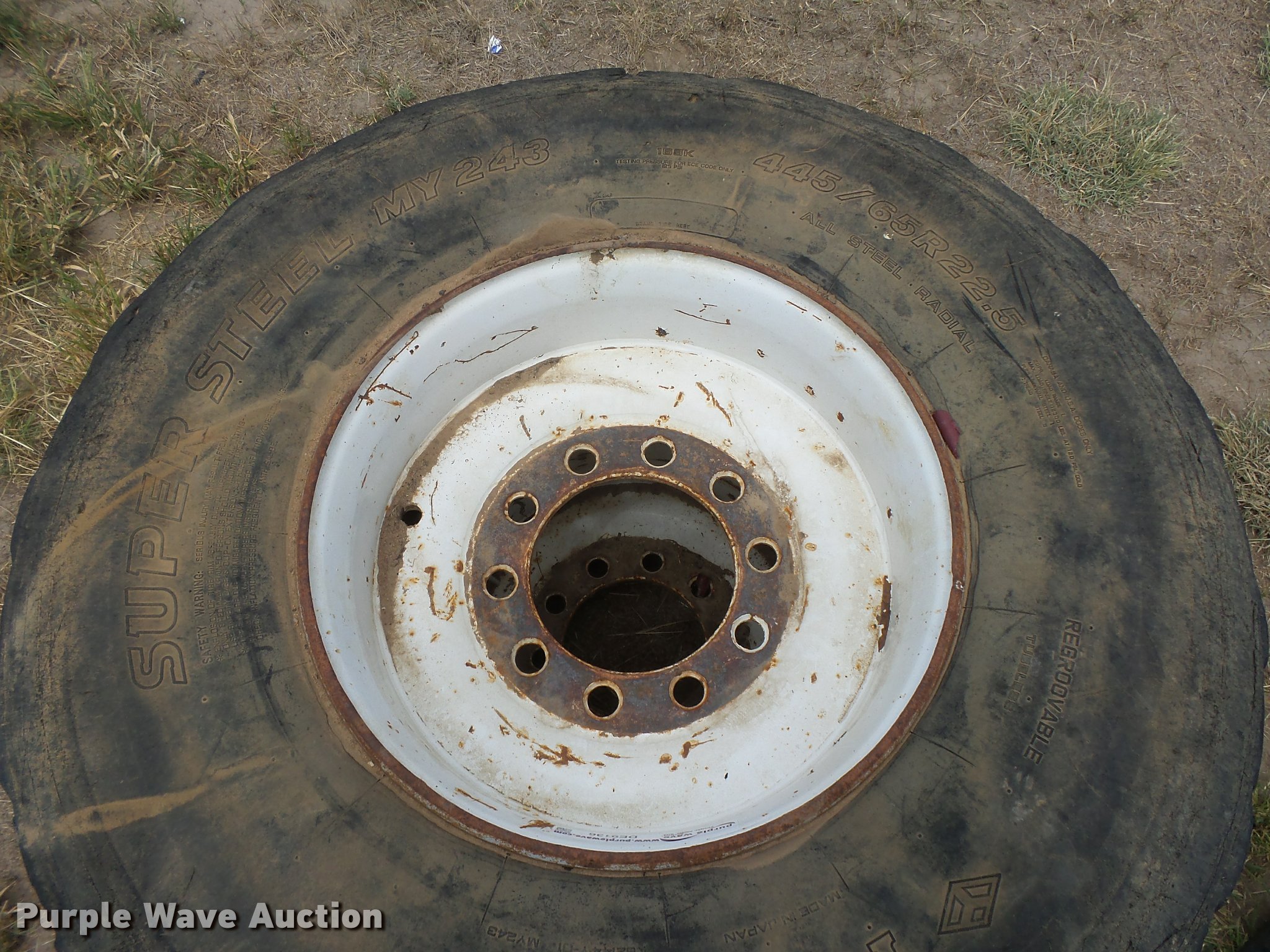 (2) Yokohama 445/65R22.5 foamfilled tires and wheels in Sublette, KS