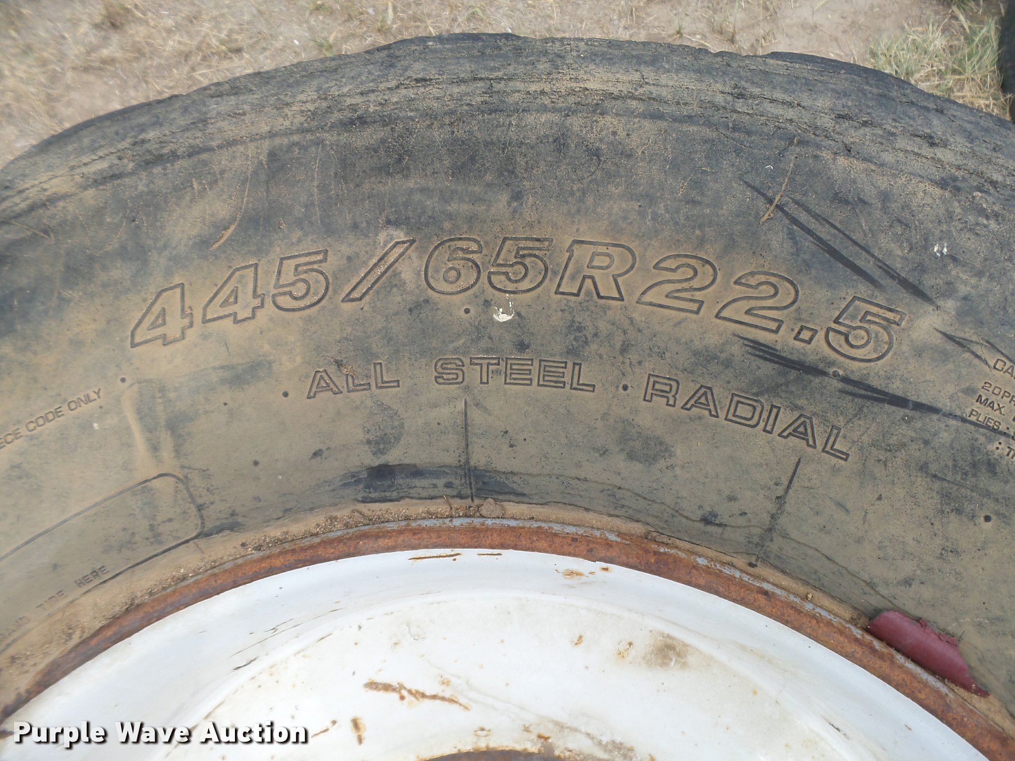 (2) Yokohama 445/65R22.5 foamfilled tires and wheels in Sublette, KS