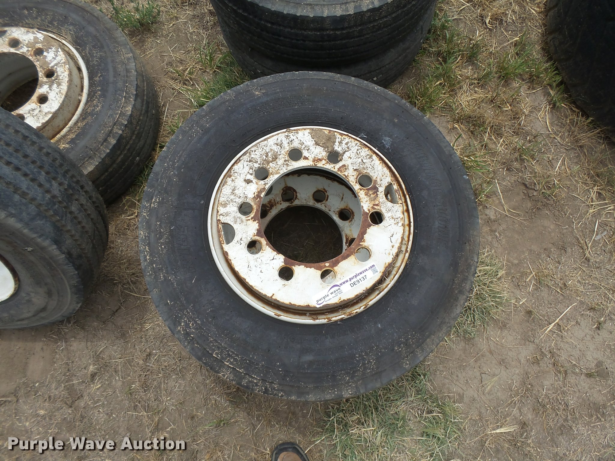 (6) Bridgestone 245/70R17.5 tires and wheels in Sublette, KS Item