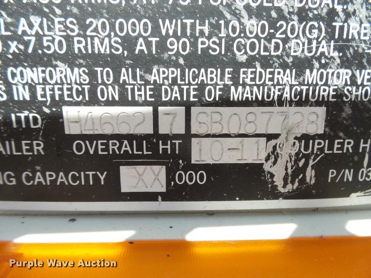 image for item DB2736 1995 Timpte double hopper bottom grain trailer