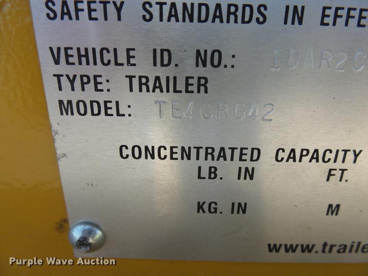 image for item DH9673 2001 Trail-Eze TE40R642 equipment trailer