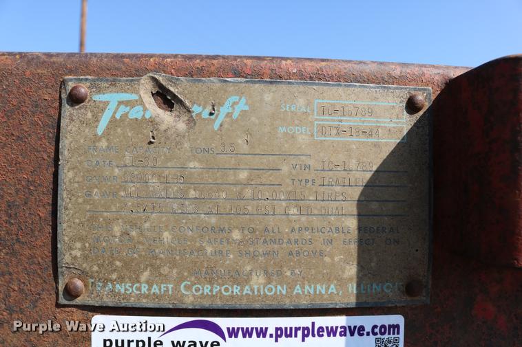 image for item DM9376 1981 Transcraft DTX-18-14 drop deck equipment trailer