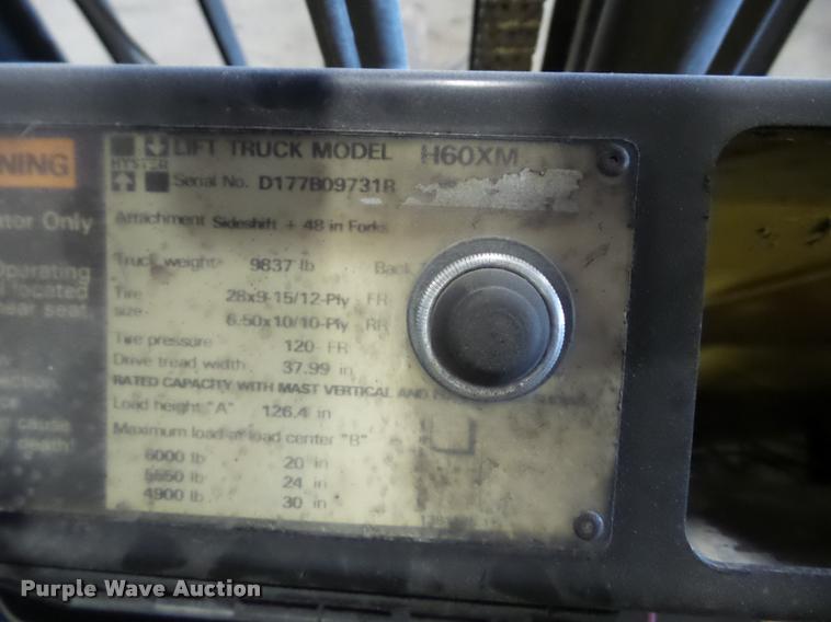 image for item BI9607 Hyster 60 forklift