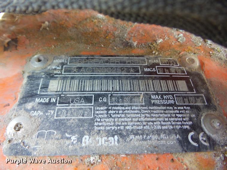 image for item BI9619 2010 Bobcat HS8 spreader