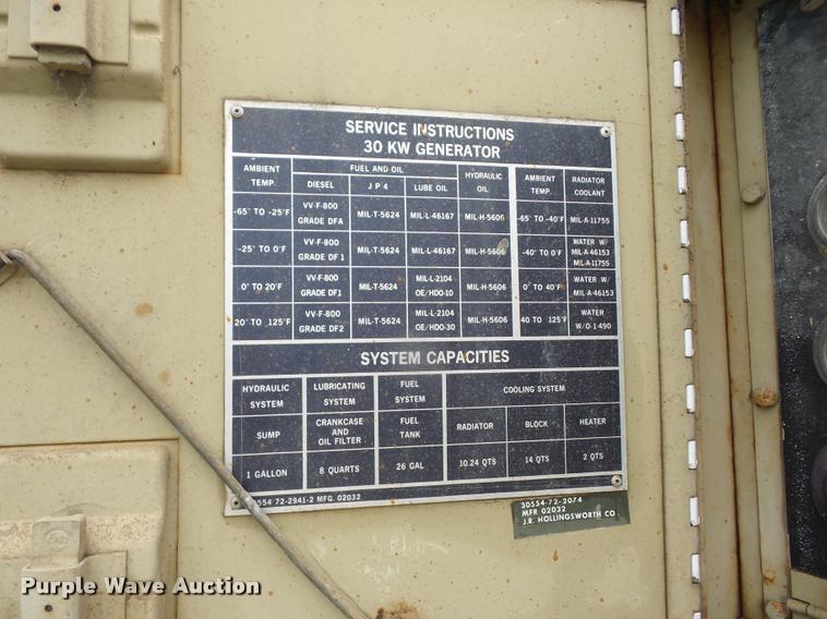 image for item BI9629 Hollingsworth MEP-005A generator