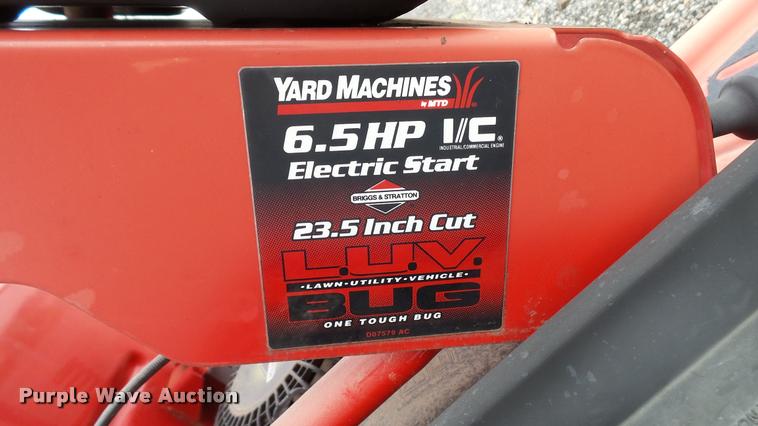 image for item DA1934 Yard Machines LUV Bug lawn mower