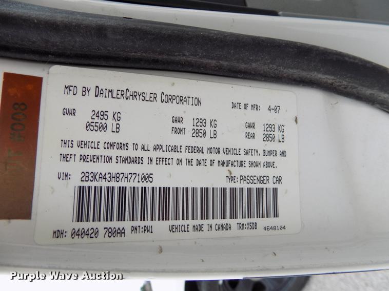 image for item DA6079 2007 Dodge Charger