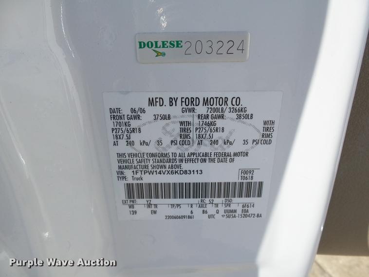 image for item DB4057 2006 Ford F150 Lariat SuperCrew pickup truck