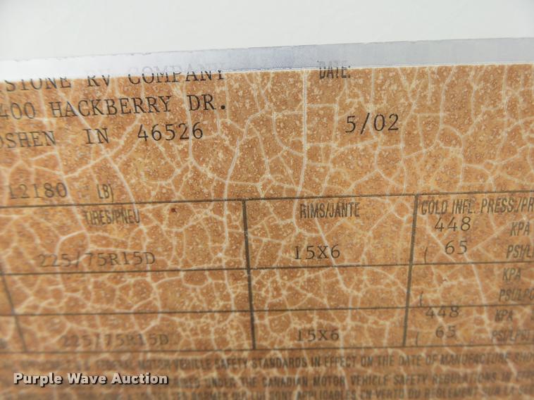 image for item DB5809 2003 Montana camper