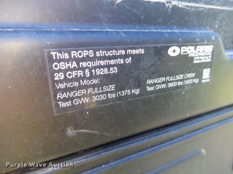 image for item DB5843 2015 Polaris Ranger XP 900 UTV