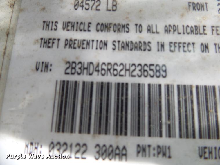 image for item DB7447 2002 Dodge Intrepid SE