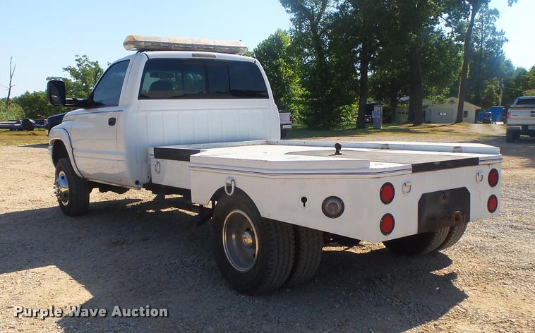 image for item DB7451 1998 Dodge Ram 3500 flatbed pickup truck