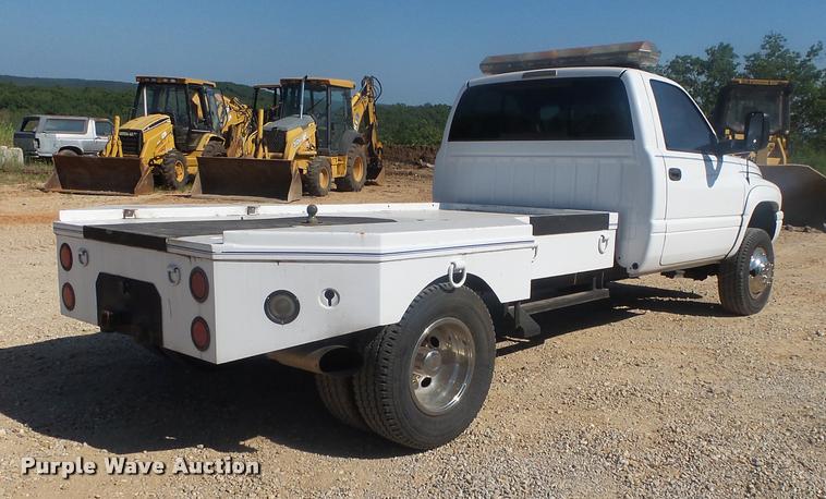 image for item DB7451 1998 Dodge Ram 3500 flatbed pickup truck