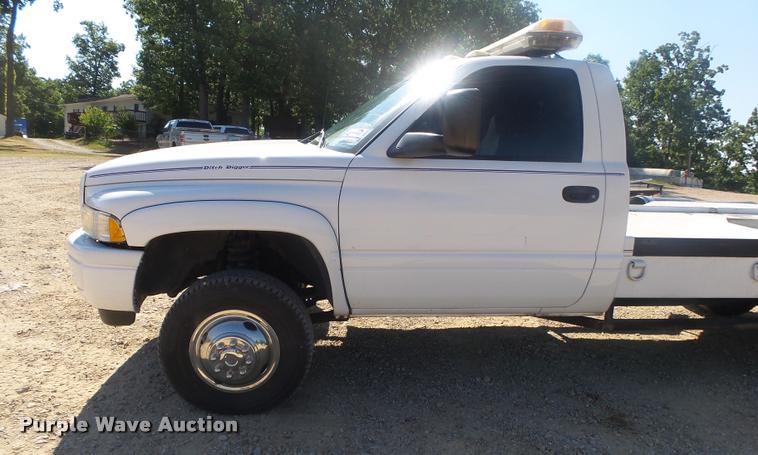 image for item DB7451 1998 Dodge Ram 3500 flatbed pickup truck