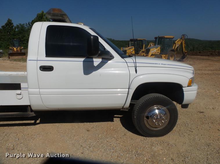 image for item DB7451 1998 Dodge Ram 3500 flatbed pickup truck