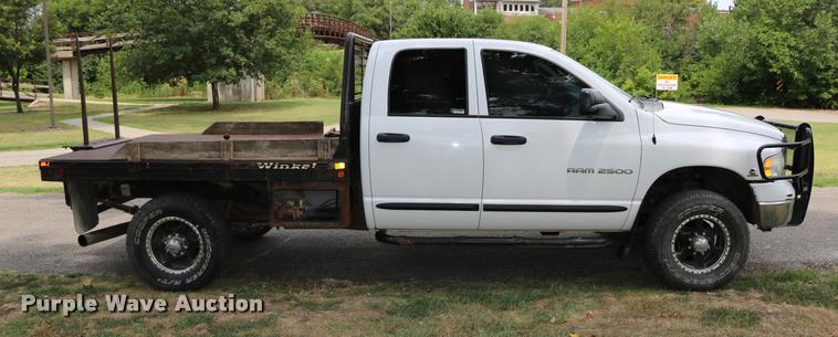 image for item DB9268 2004 Dodge Ram 2500 Quad Cab flatbed pickup truck