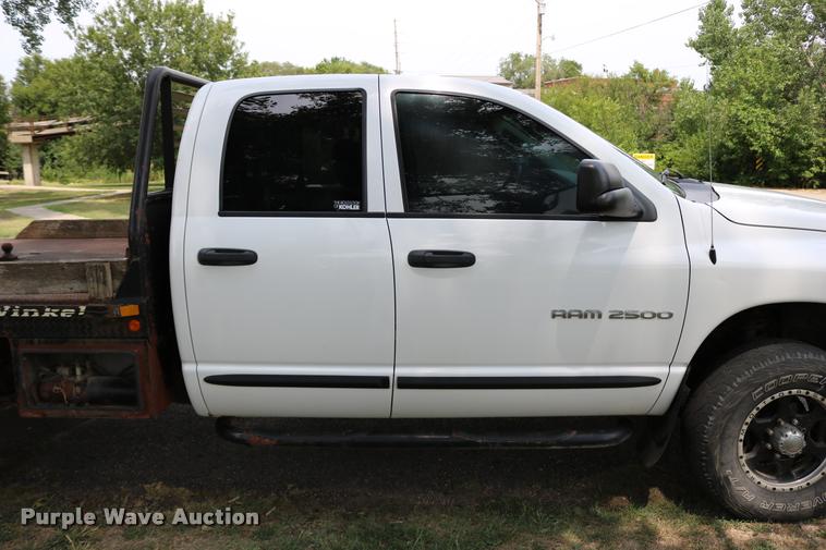 image for item DB9268 2004 Dodge Ram 2500 Quad Cab flatbed pickup truck