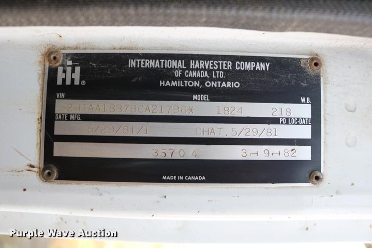 image for item DB9361 1981 International 1824 propane truck