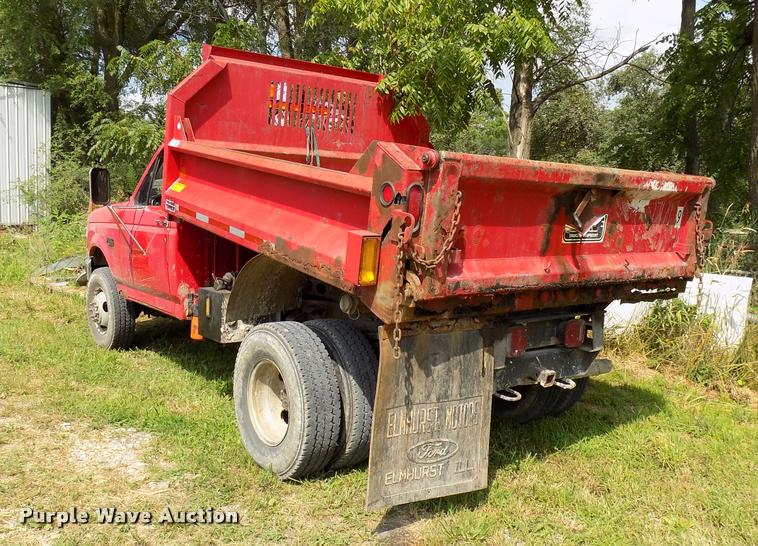 image for item DC4951 1997 Ford F350 Super Duty XL dump bed pickup truck