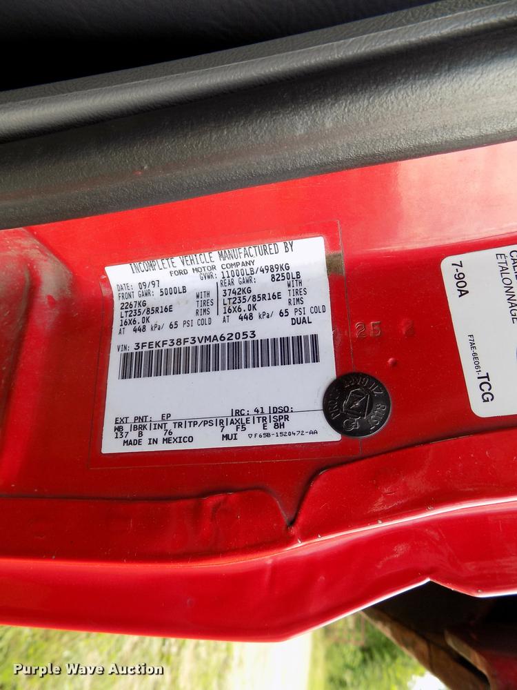 image for item DC4951 1997 Ford F350 Super Duty XL dump bed pickup truck