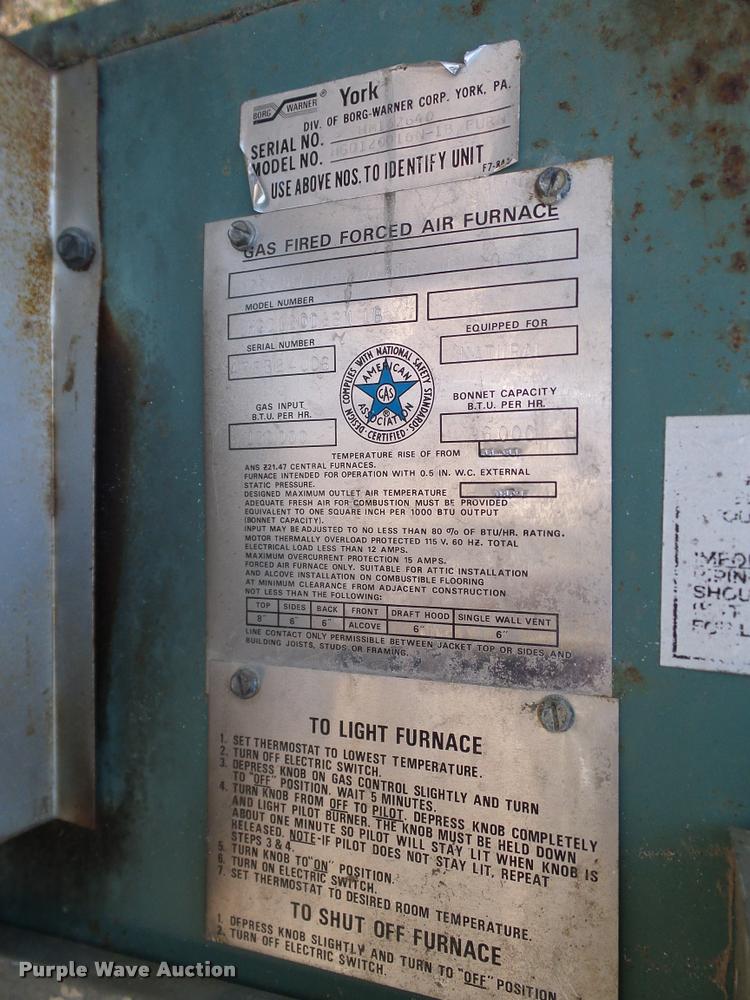 image for item DG9885 York HVAC system