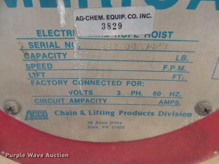 image for item DH9688 Wright American hoist