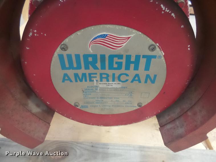 image for item DH9688 Wright American hoist