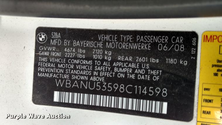 image for item DI9808 2008 BMW 528i