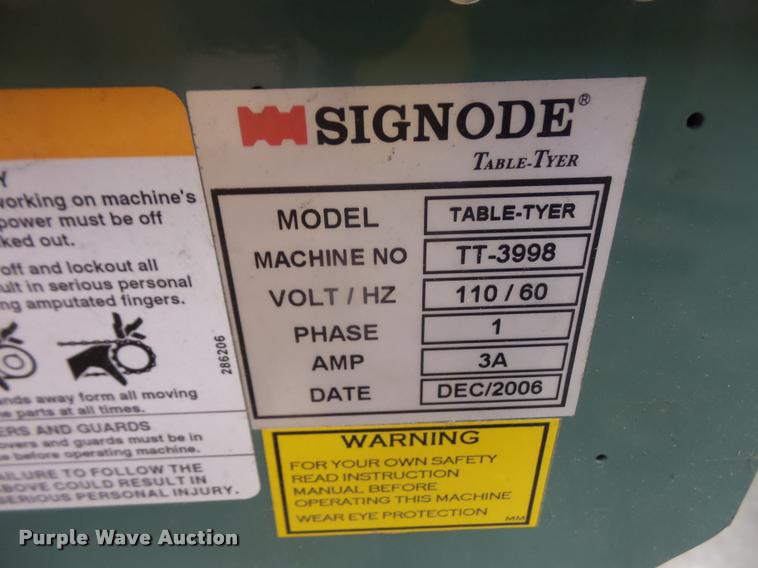 image for item DK9380 Signode table tyer strapping machine
