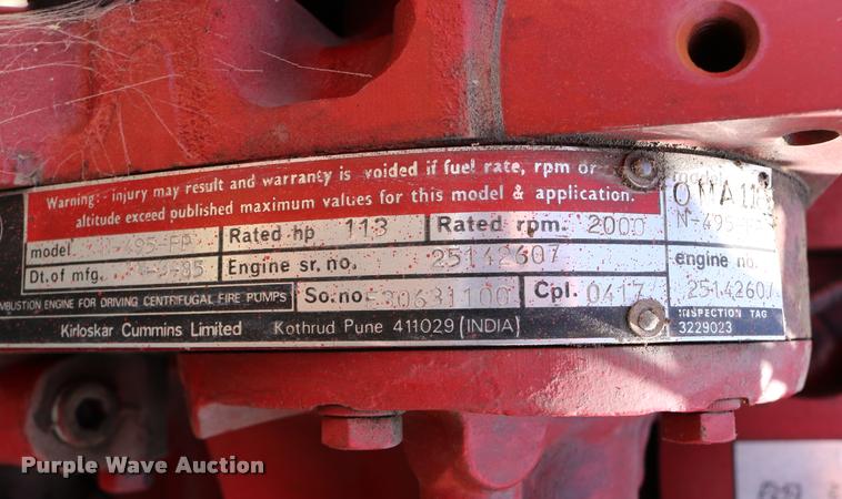 image for item DM9407 Cummins N-495-FP four cylinder diesel engine