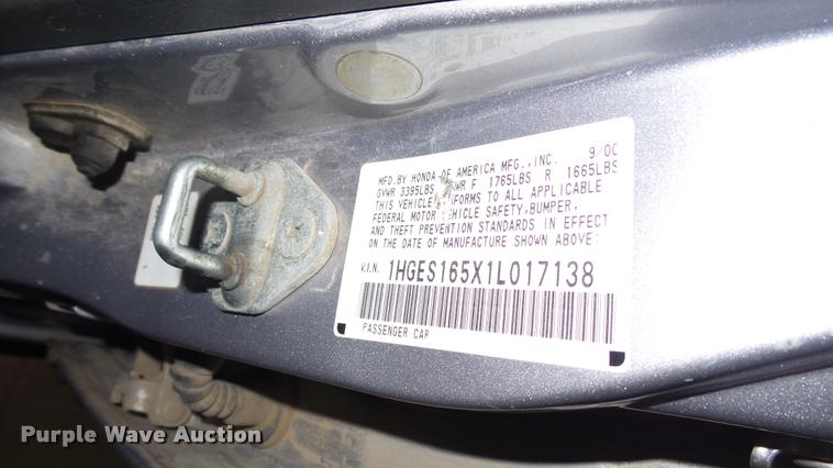 image for item DQ9052 2001 Honda Civic