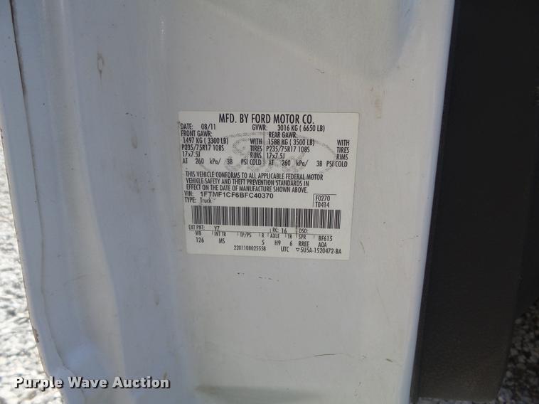 image for item K7548 2011 Ford F150 XLT flatbed pickup truck