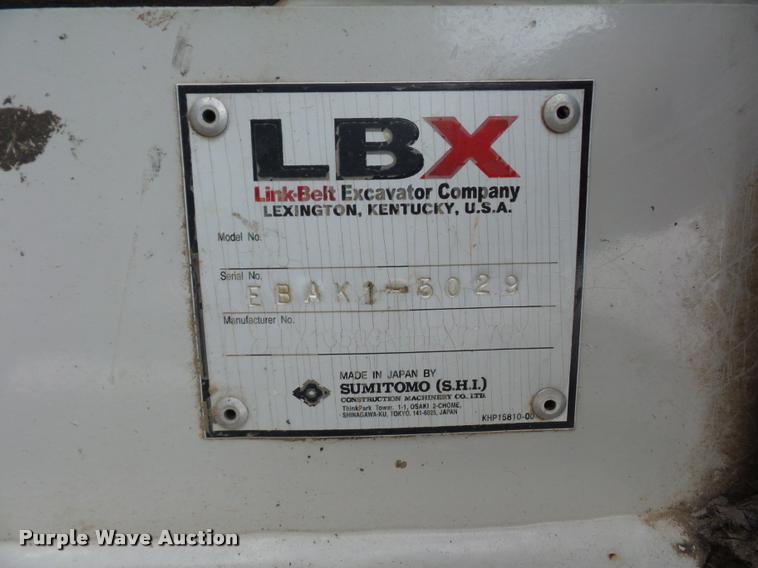 image for item BH9301 2011 Link-Belt 135 excavator