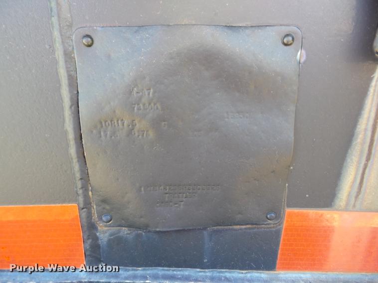 image for item BI9617 1987 Muvall 4460ST drop deck equipment trailer