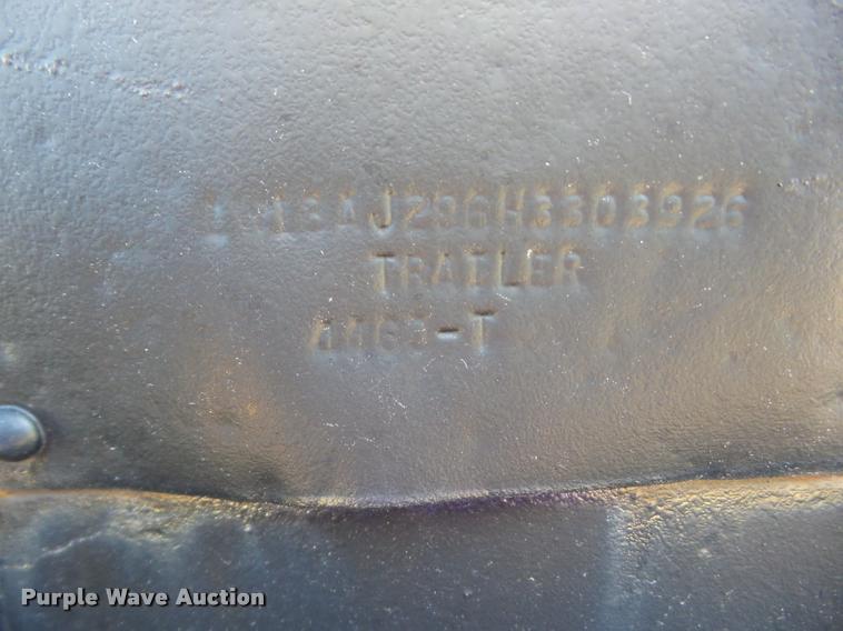 image for item BI9617 1987 Muvall 4460ST drop deck equipment trailer