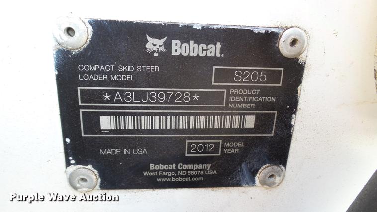 image for item DA1105 2012 Bobcat S205 skid steer